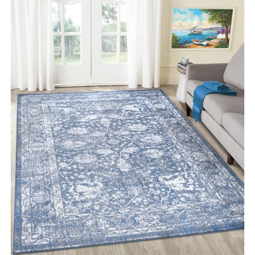 Santorini Blue  6076 Area Rug